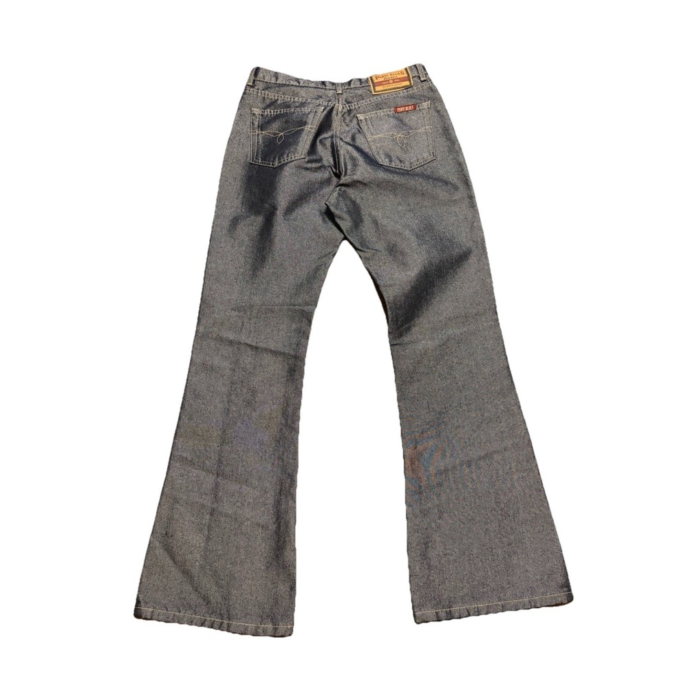 Paris Blues Vintage Women's Size 7 Metallic Sheen Bootcut Denim Pants Real Y2K - Picture 4 of 10